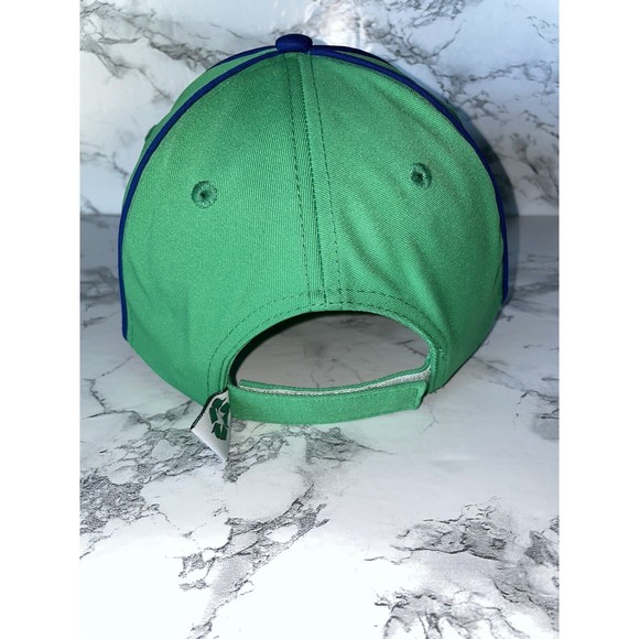 HTT Recycled Sprite Soda Logo Embroidered Blue Piping 6 Panel Fastner Cap Hat - Picture 3 of 12